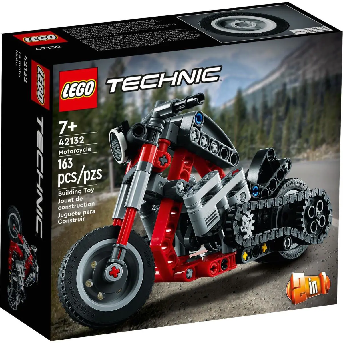 Lego Motorcycle Chopper Technic 42132 Building Kit 163 Pcs