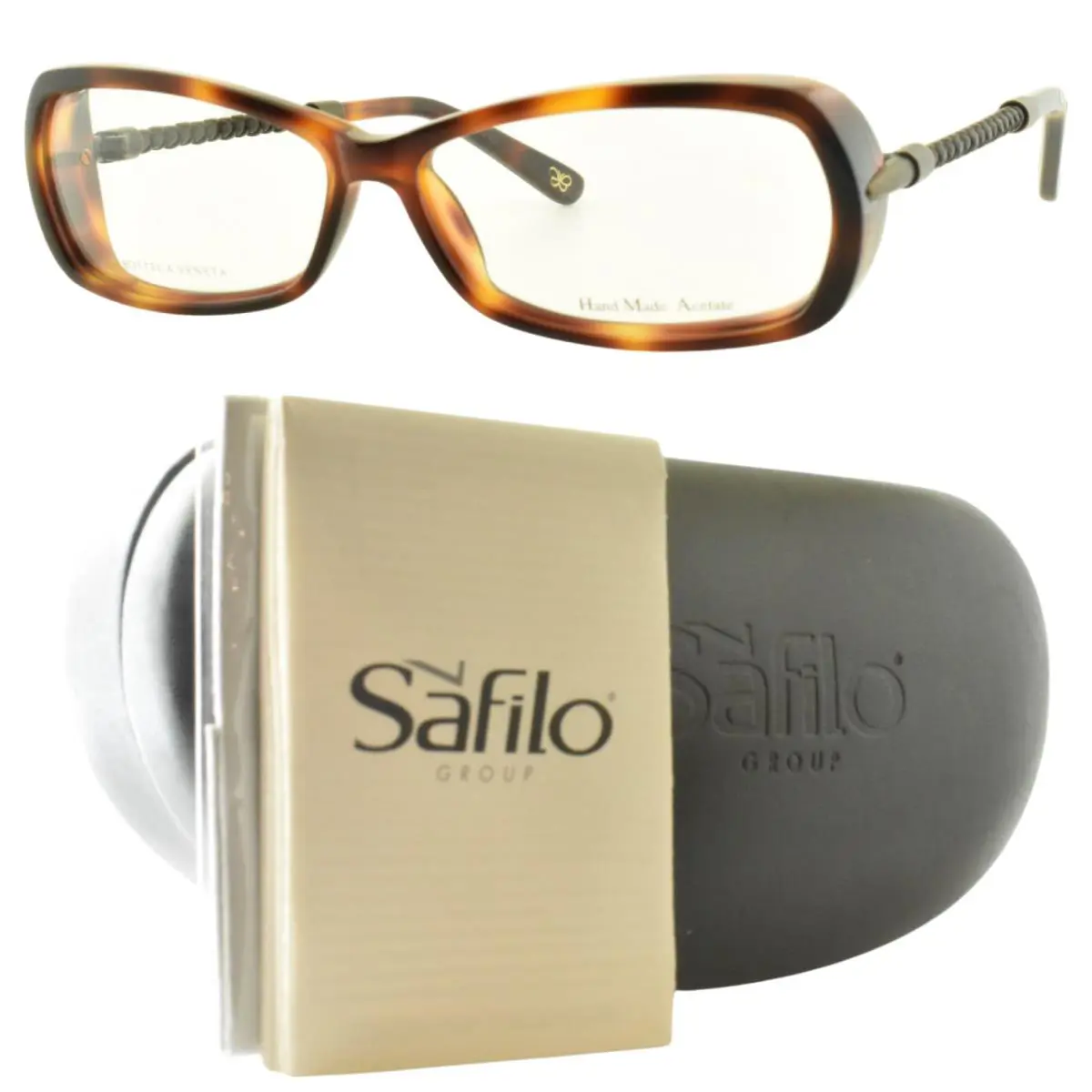 BV 97 3V4 Tortoiseshell Butterfly Rectangle Full Rim Frame by Bottega Veneta