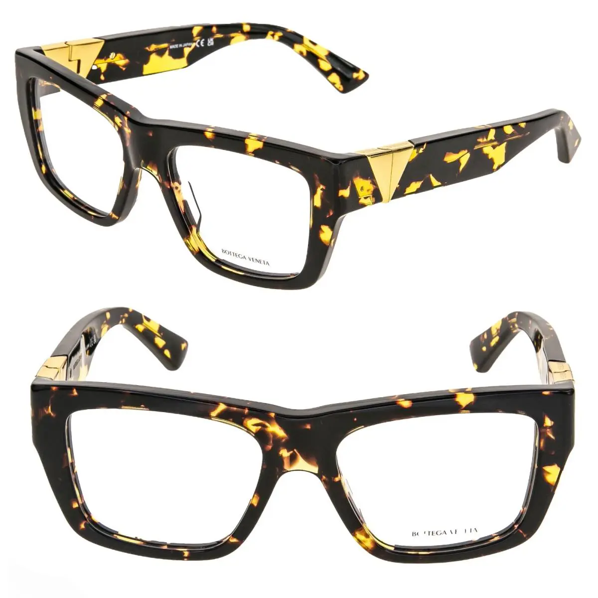 Angle Classic BV1180O Brown Havana V Bold Eyeglasses 1180 002 by Bottega Veneta