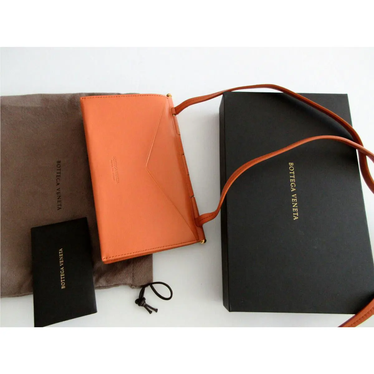 Bottega Veneta Envelope Leather Mini Crossbody Bag Woc