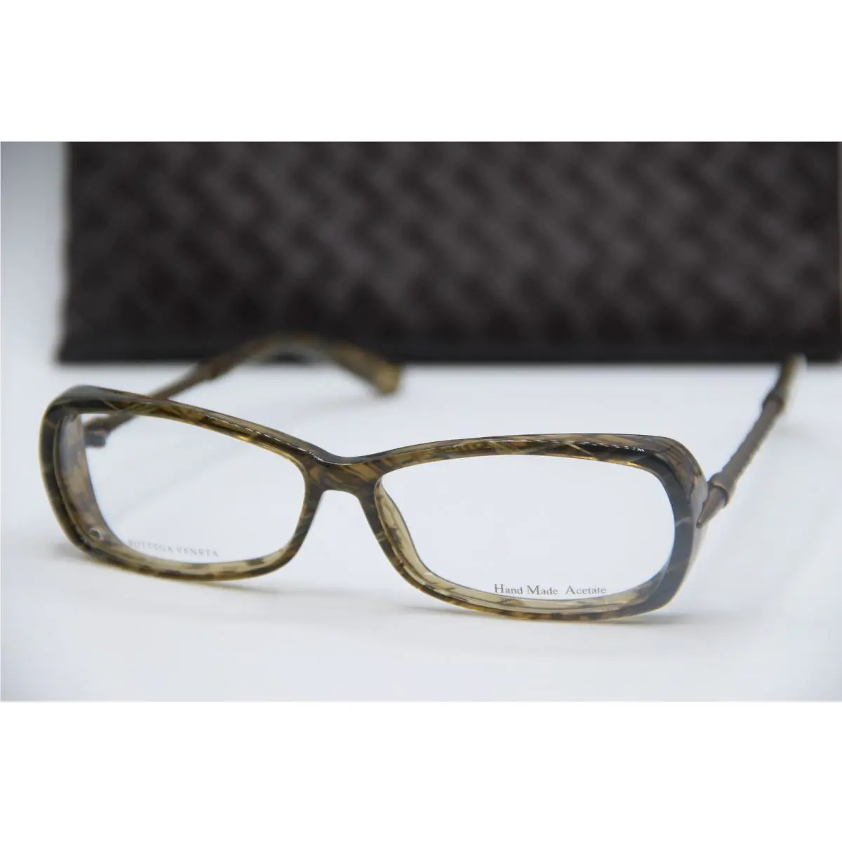 Bottega Veneta BV 97 3V6 Brown Tortoise Eyeglasses W/case 55-13