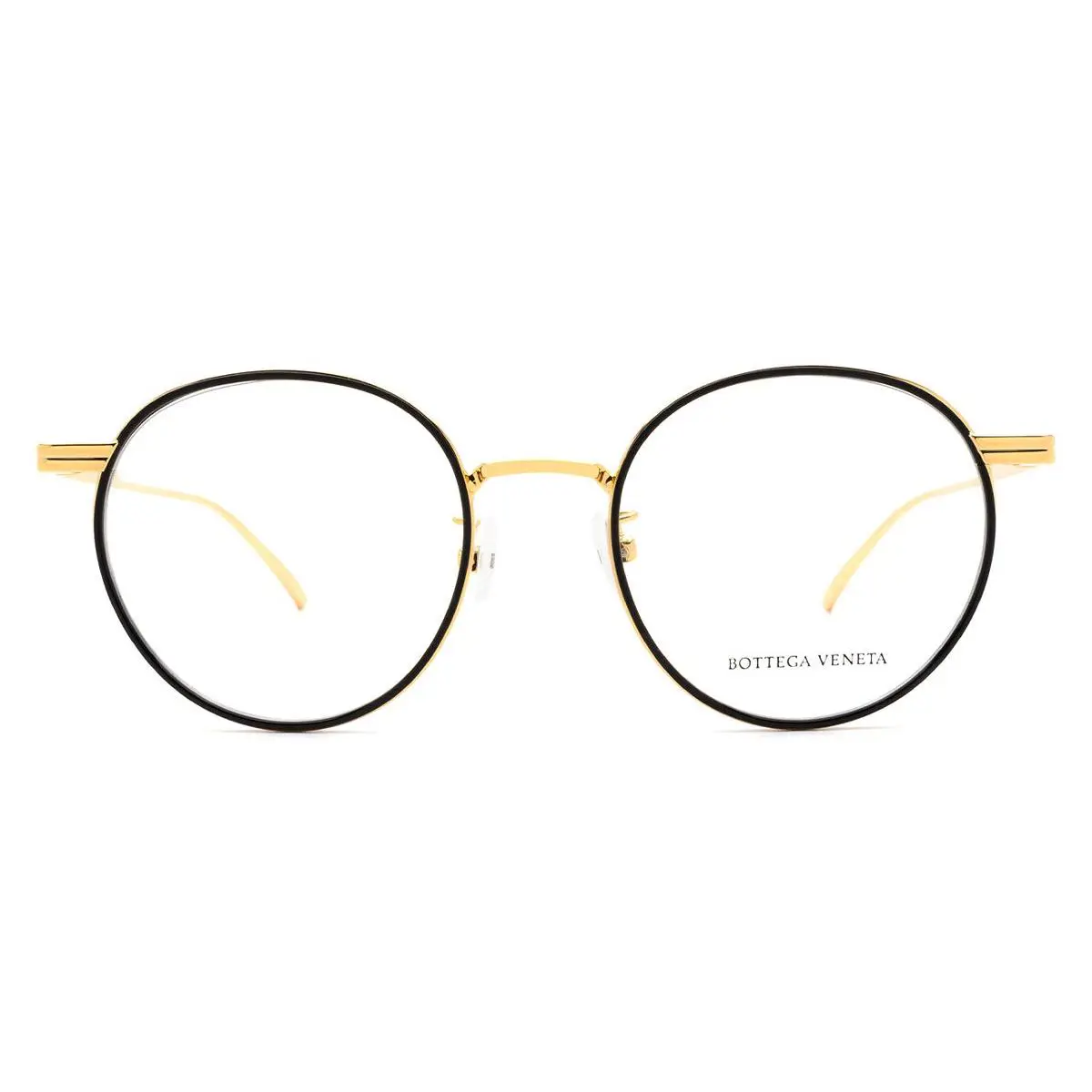 Bottega Veneta BV1017O Eyeglasses Unisex Gold Round 50mm