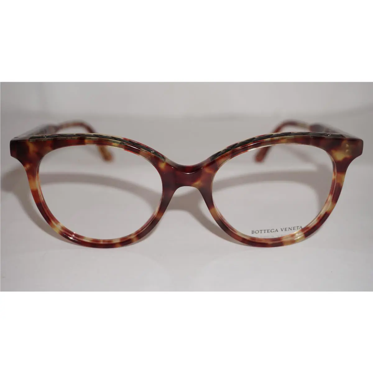 Bottega Veneta Eyeglasses Cateye Red Havana Titanium BV0069O 007 51 18 145