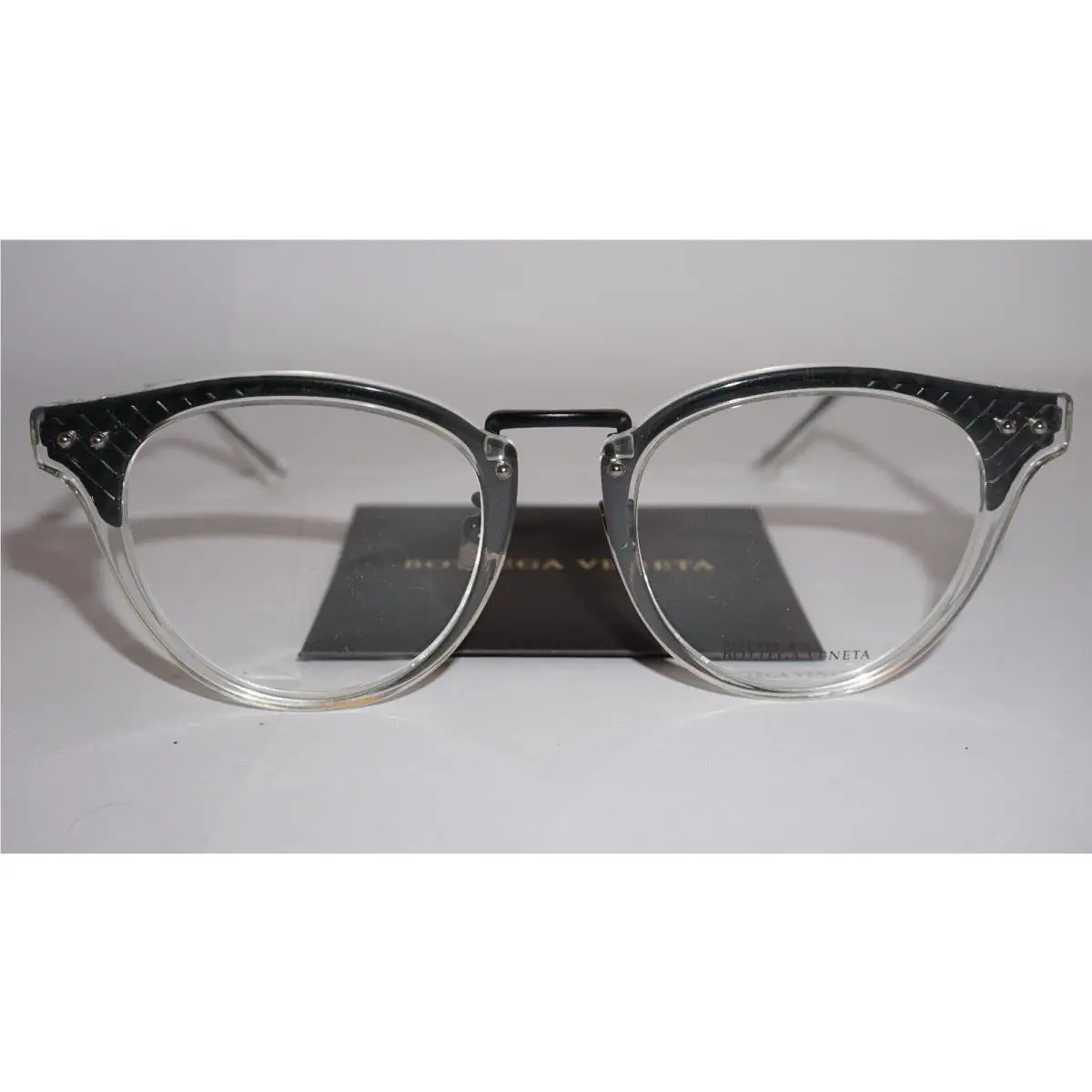 Bottega Veneta Eyeglasses Black Clear Transparent BV014O 001 49 20 140
