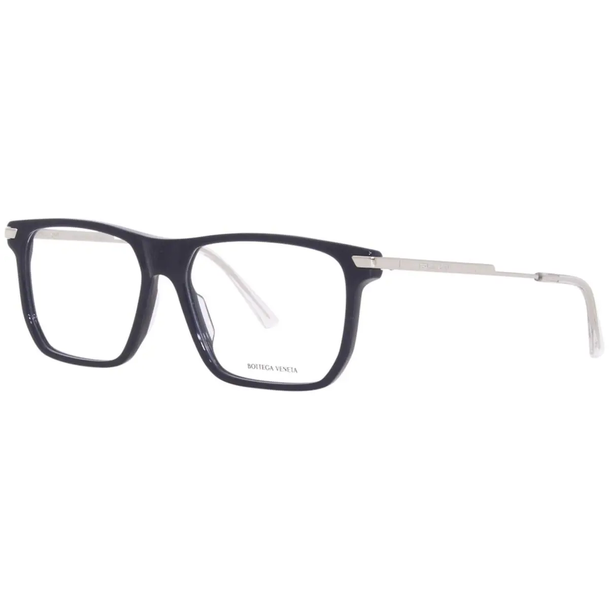 Bottega Veneta BV1071O 004 Eyeglasses Frame Men`s Blue/silver Full Rim 56mm - Frame: Blue