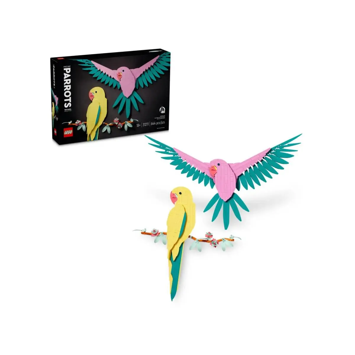 Lego Art 31211 The Fauna Collection Macaw Parrots Retired Building Kit