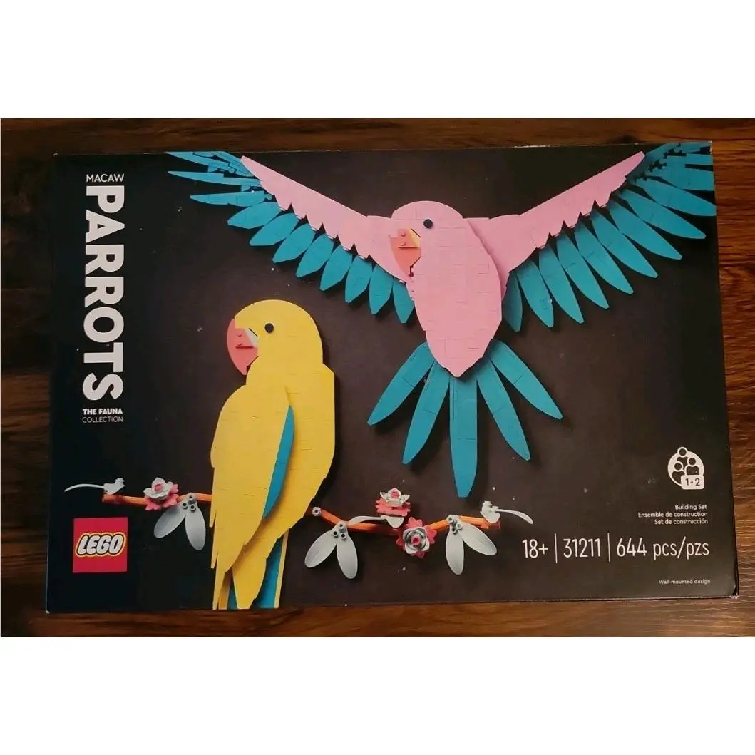 Lego Art: The Fauna Collection Macaw Parrots Birds 31211 Wall Art Décor