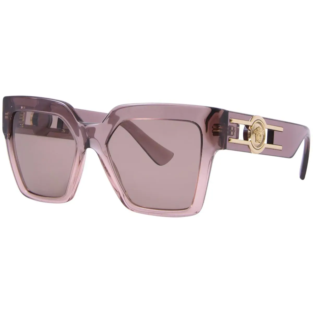 Versace VE4458 543573 Sunglasses Women`s Brown Transparent/light Brown 54mm