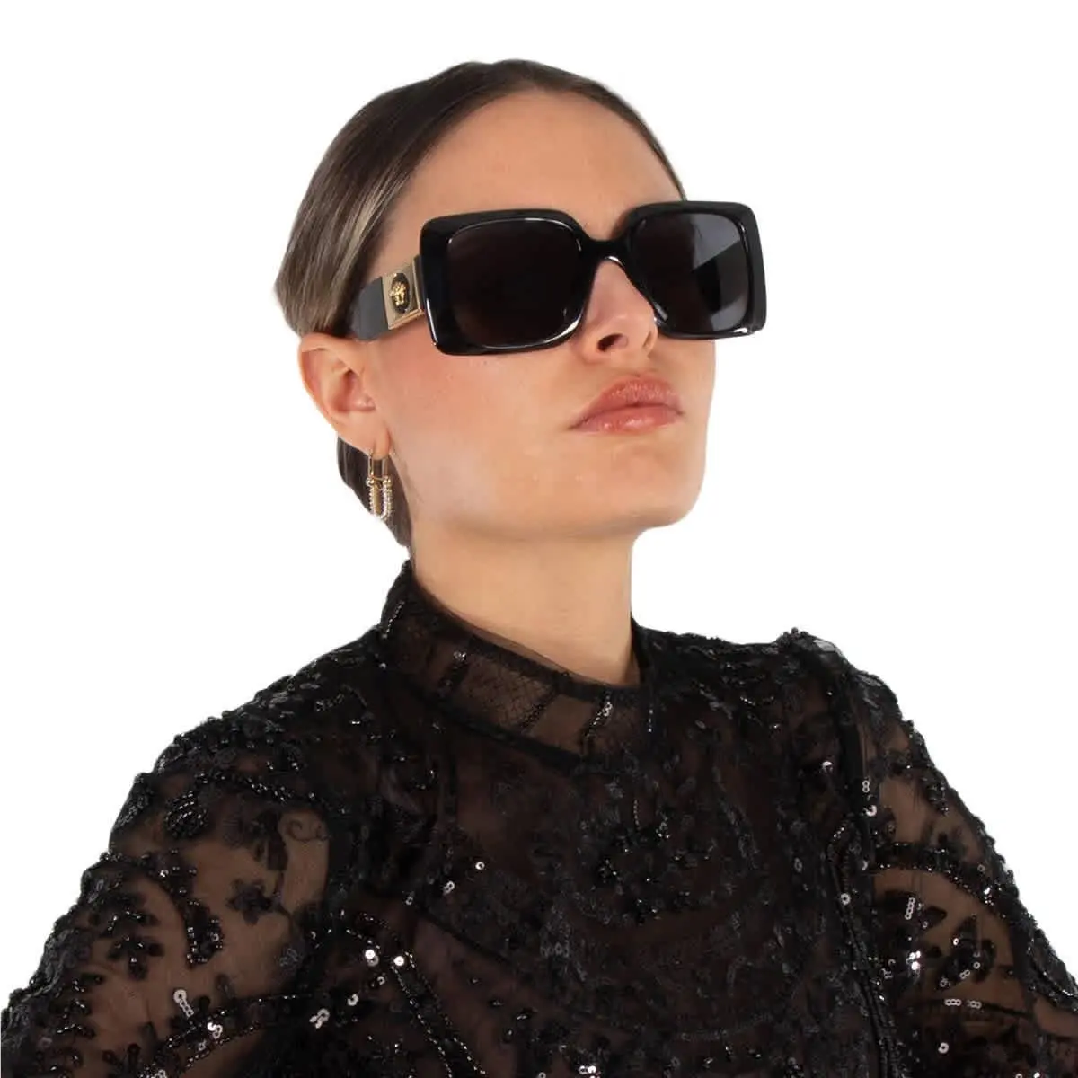 Dark Gray Rectangular Ladies Sunglasses VE4405 GB1/87 54 VE4405 GB1/87 by Versace