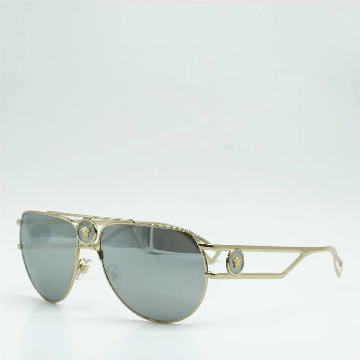 Sunglasses VE 2225 1252/6G Gold/grey Mirror Silver For Men by Versace