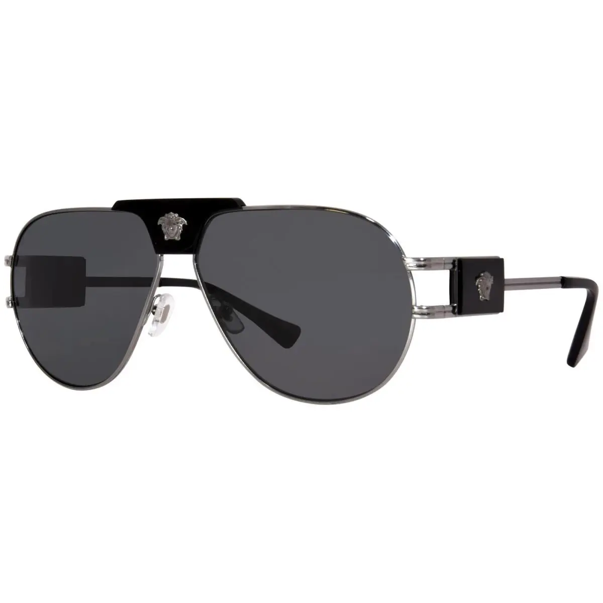 Versace Sunglasses VE2252 100187 Gunmetal Frame / Dark Grey Lens 63mm - Frame: Gray, Lens: Gray