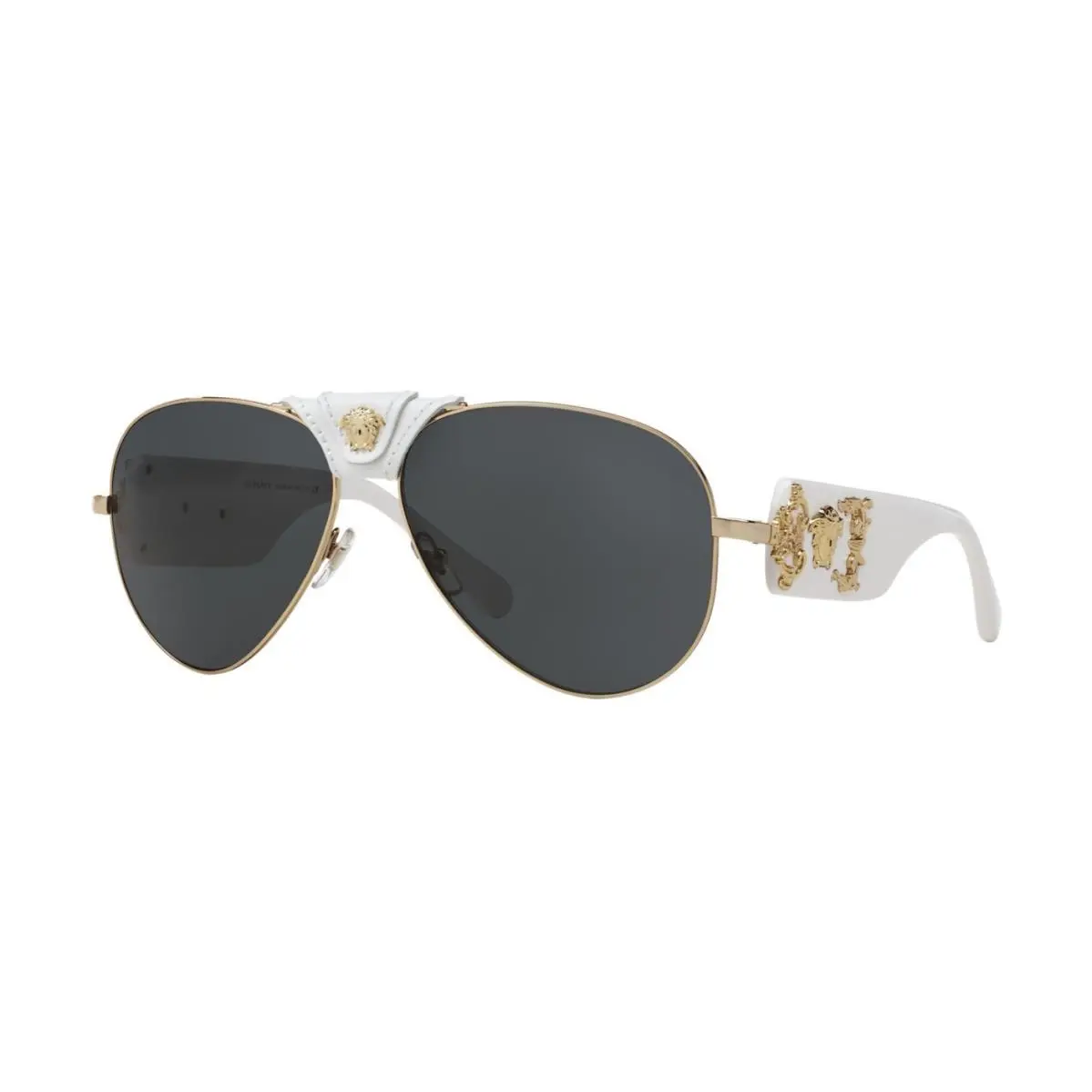 Versace VE 2150Q Gold White/dark Grey 1341/87 Sunglasses