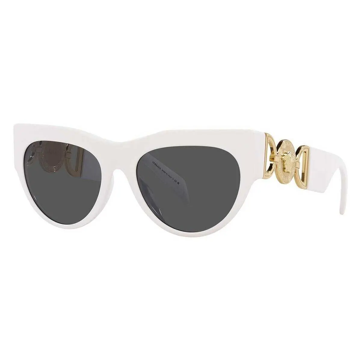 Versace VE 4440U 314/87 Sunglasses White Frame Dark Grey Lenses 56mm