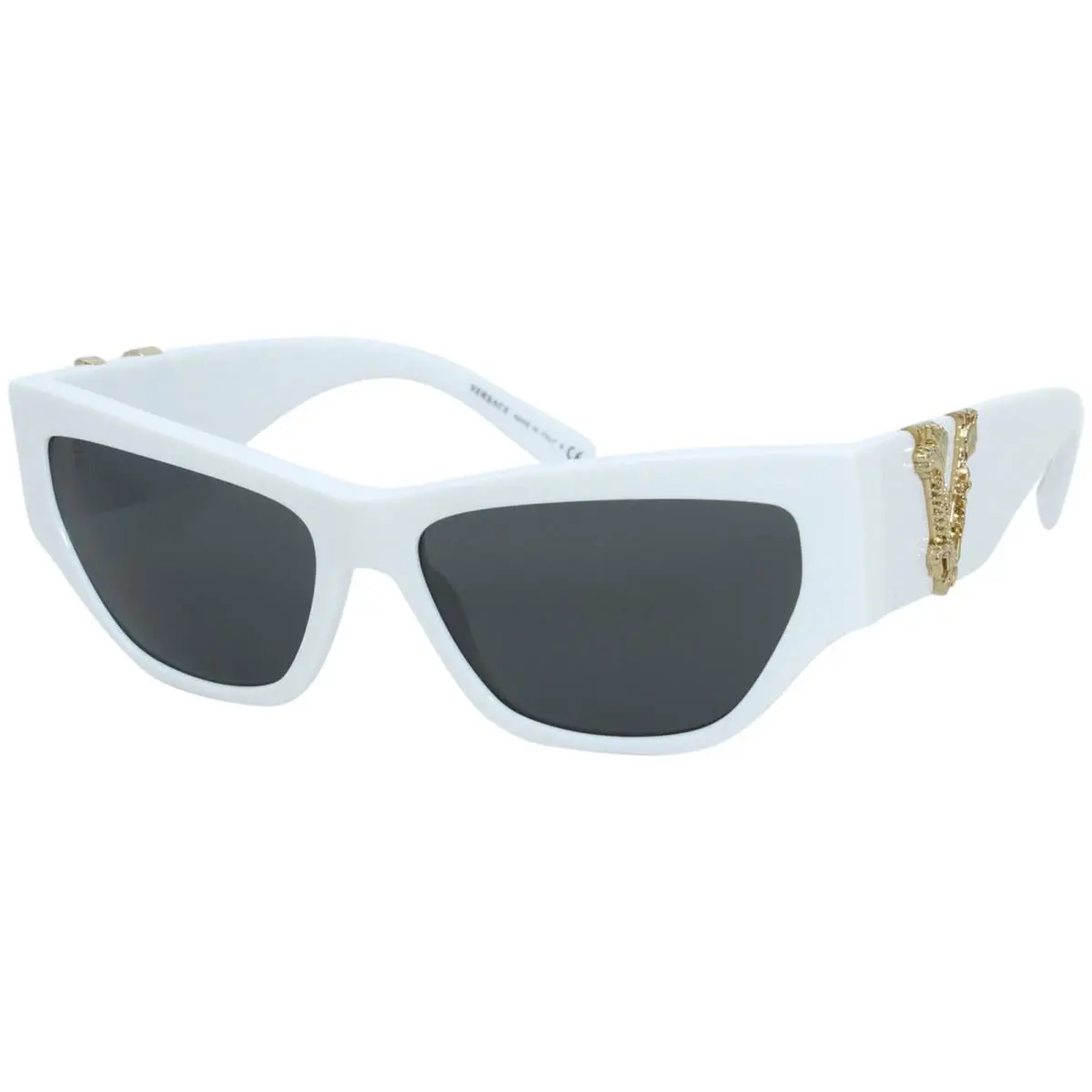 Versace VE4383 532787 Sunglasses Women`s White-gold/grey Lenses Cat Eye 56-mm
