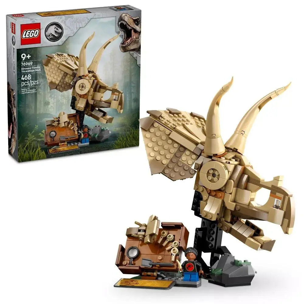 Lego Jurassic World Dinosaur Fossils Triceratops Skull Retired Set 76969