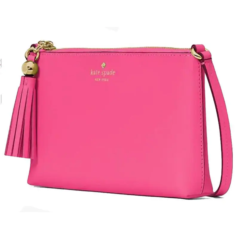 Kate Spade Ivy Street Amy Leather Crossbody Bag Deep Hibiscus