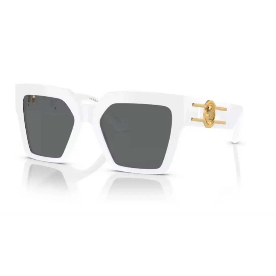 Versace 0VE4458 314/87 White/dark Grey Square Women`s Sunglasses