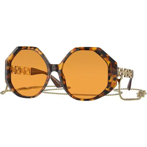 Versace VE4395 51197 Sunglasses 59mm Havana / Orange Solid Lens