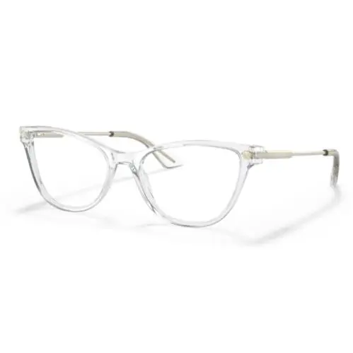 Versace 0VE3309 148 Crystal Cat Eye Women`s Eyeglasses - Frame: Crystal, Lens: Clear