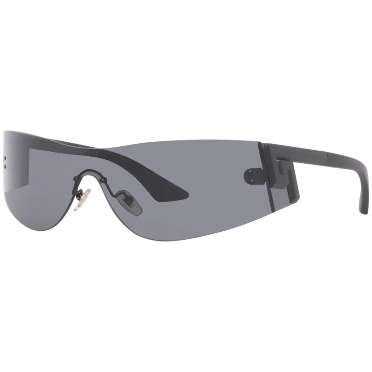 Versace 2241 1256/87 Sunglasses Men`s Grey/dark Grey Lenses Shield Shape 43mm