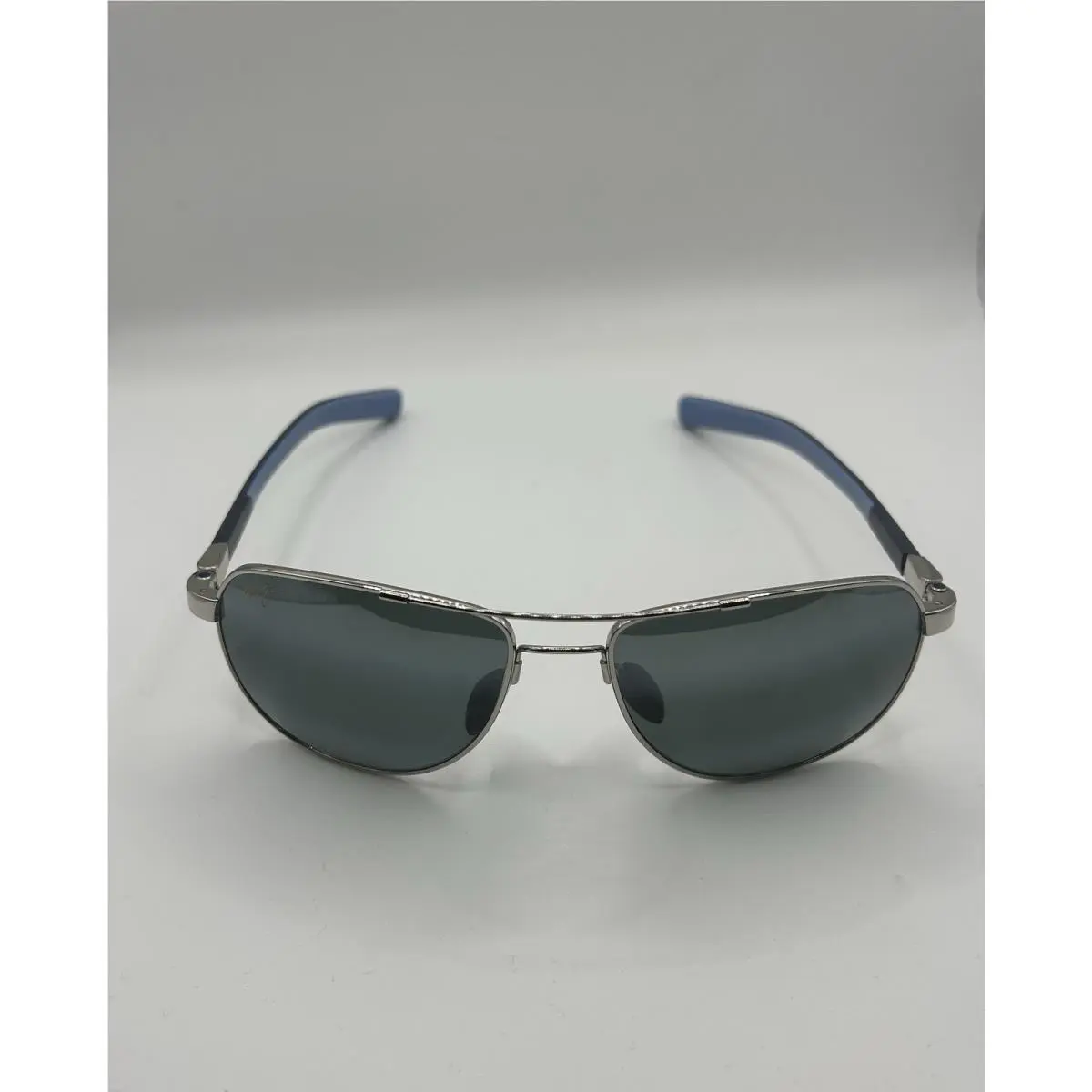 Maui Jim Unisex Guardrails Polarized Aviator Sunglasses Silver 327-17
