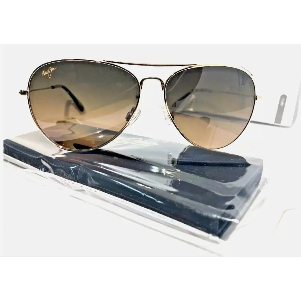 Maui Jim Mavericks Sunglasses HS264-16 Gold Titanium Hcl Bronze Lens - Frame: Gold, Lens: Brown