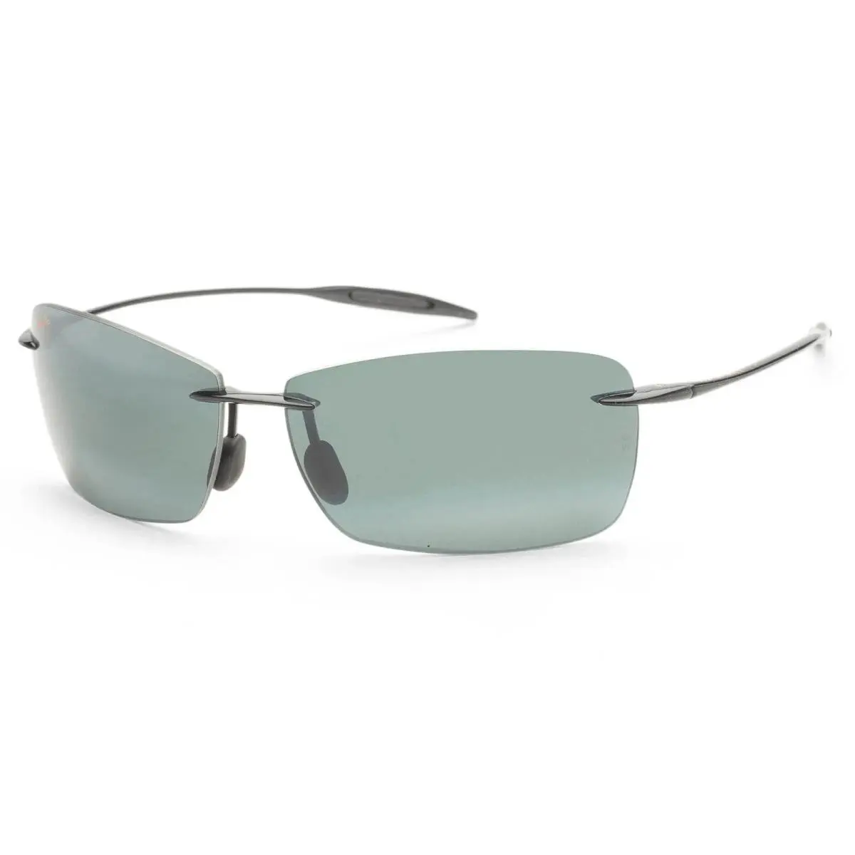 Maui Jim 423-02 Lighthouse Gloss Black Frame Grey Polarized Rimless - Frame: Black, Lens: Gray
