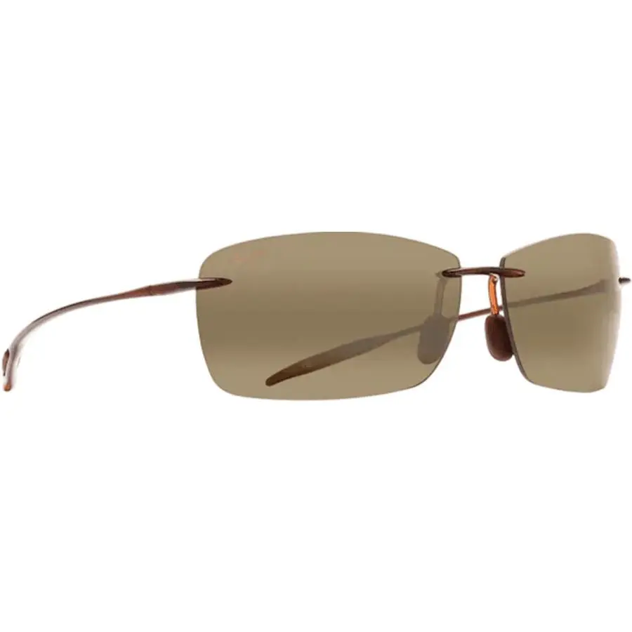 Maui Jim Lighthouse Brown Nylon Rectangular Bronze Unisex Sunglasses H423-26 - Frame: Brown, Lens: Gold, Gray, Green