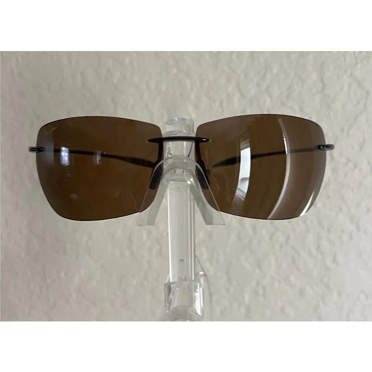 Maui Jim Lighthouse H423-26 65mm Brown Polarized Rimless Sunglasses - Frame: Brown, Lens: Gold, Gray, Green, Other Frame: Brown