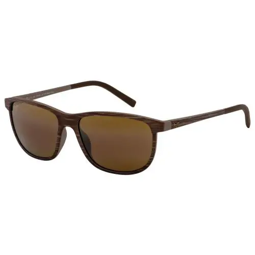 Maui Jim Men`s Lele Kawa 58mm Brown Stripe Polarized H811-25C - Frame: Brown, Lens: Brown, Other Frame: Brown Stripe