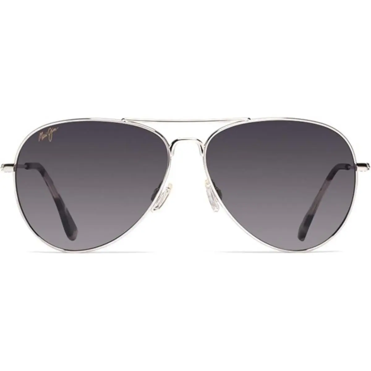 Maui Jim Unisex Mavericks Aviator Sunglasses Silver/ Neutral Grey Polarized