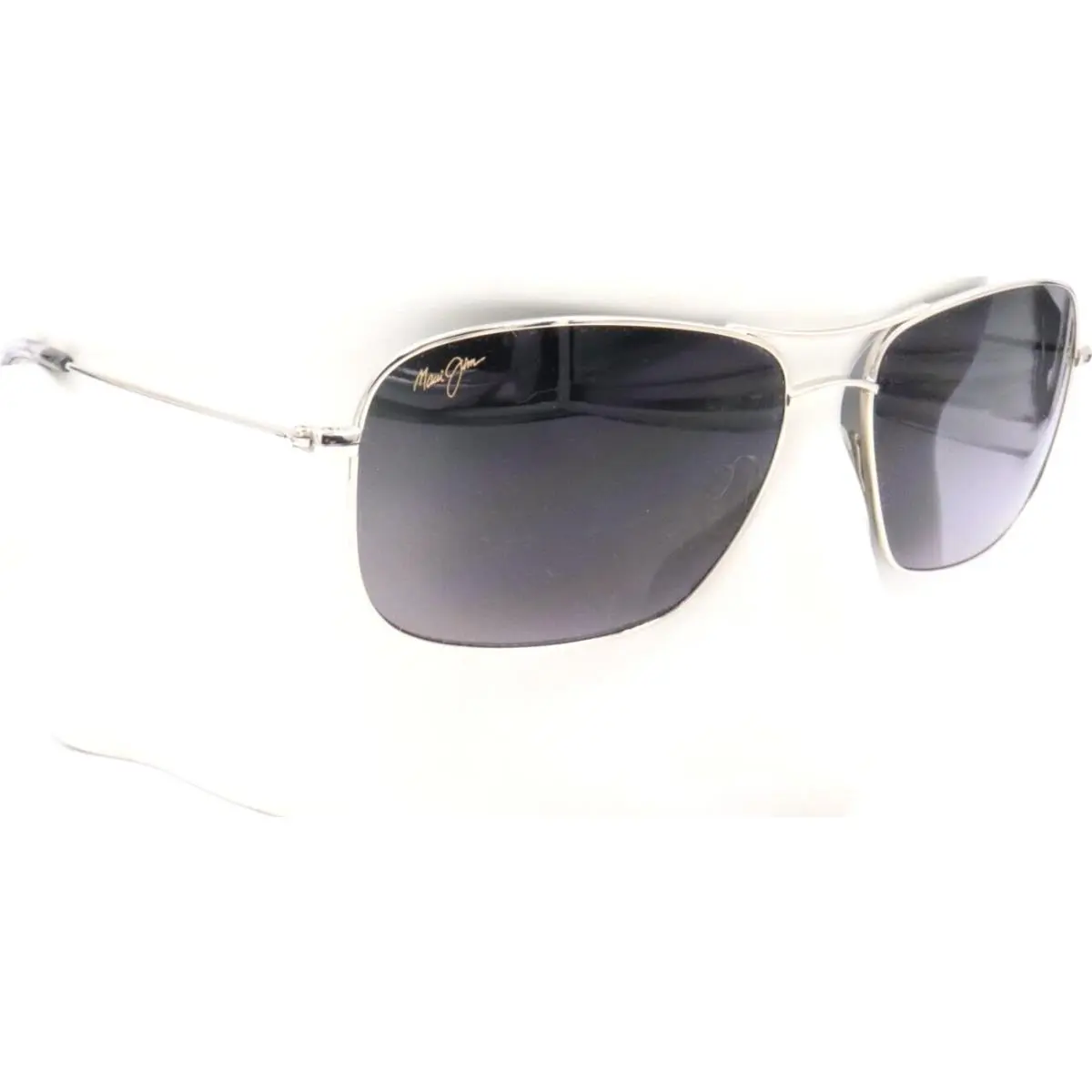 Maui Jim Wiki Wiki Silver Titanium Aviator Gray Sunglasses GS246-17