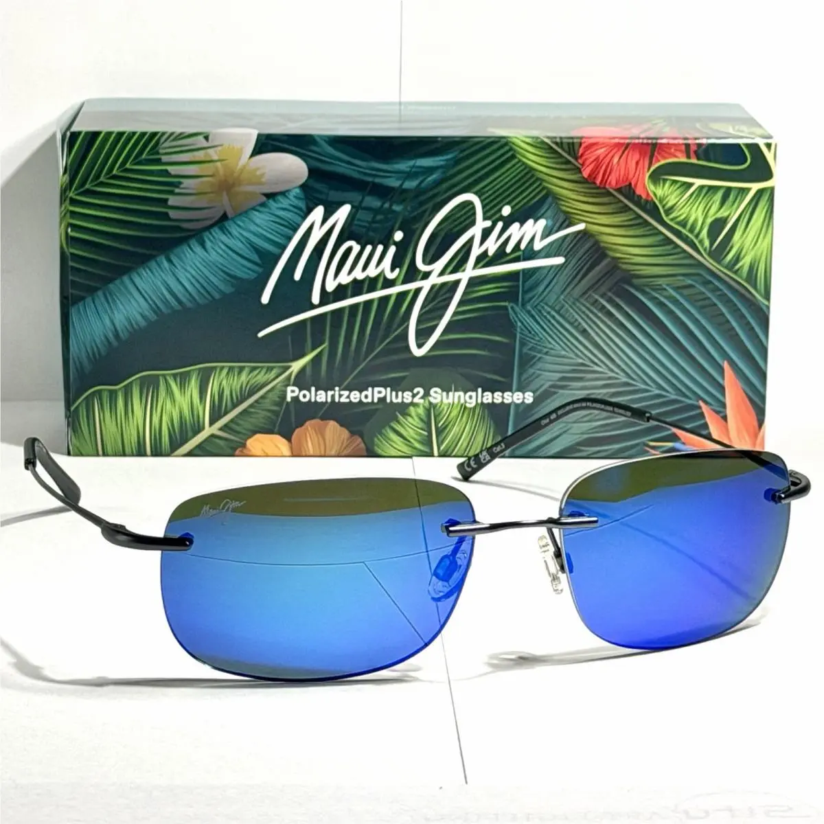Maui Jim Ohai Gunmetal Polarized Blue Hawaii Mirror Lens Sunglass B334-02D