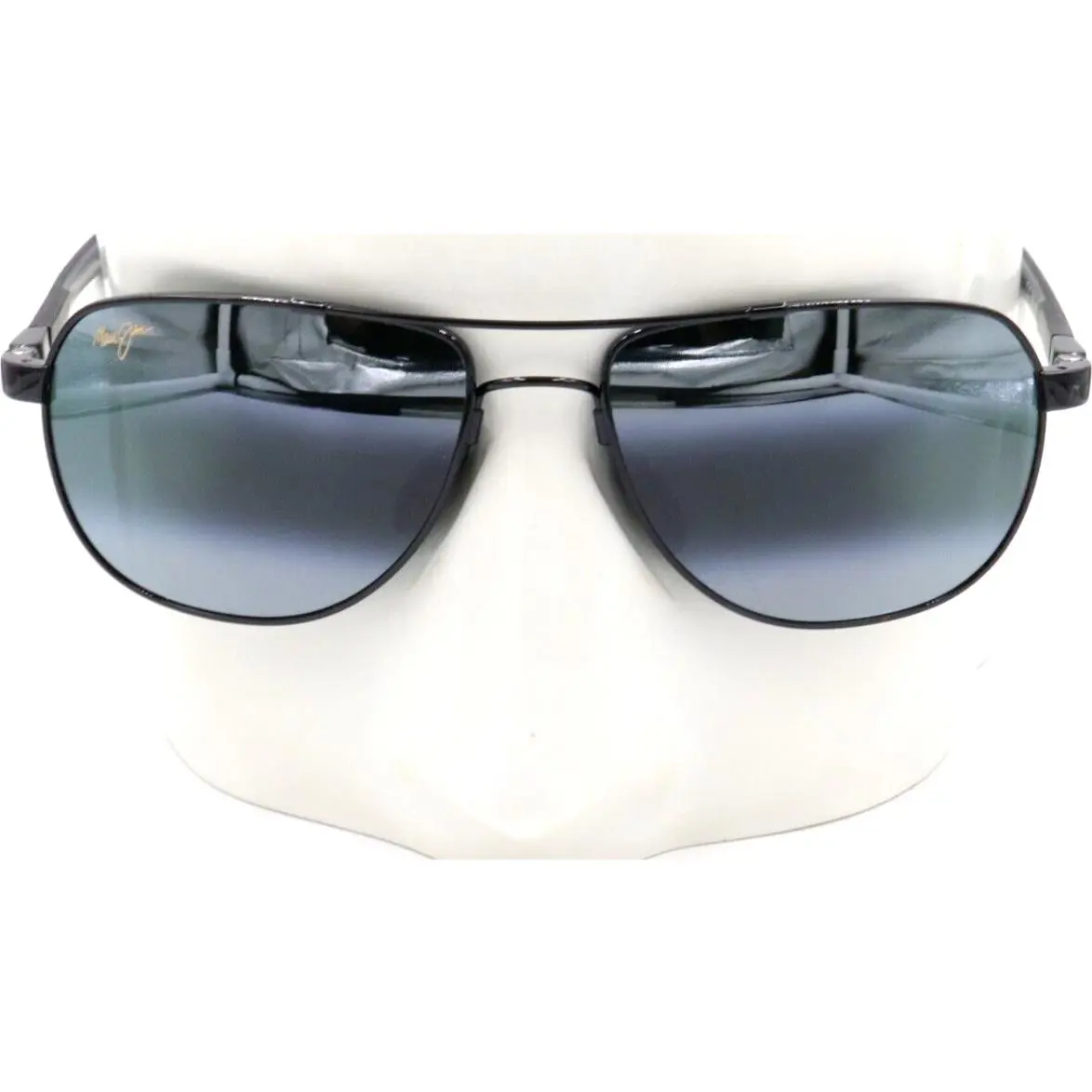 Maui Jim Guardrails Aviator Gloss Black Sunglasses 58mm 327-02