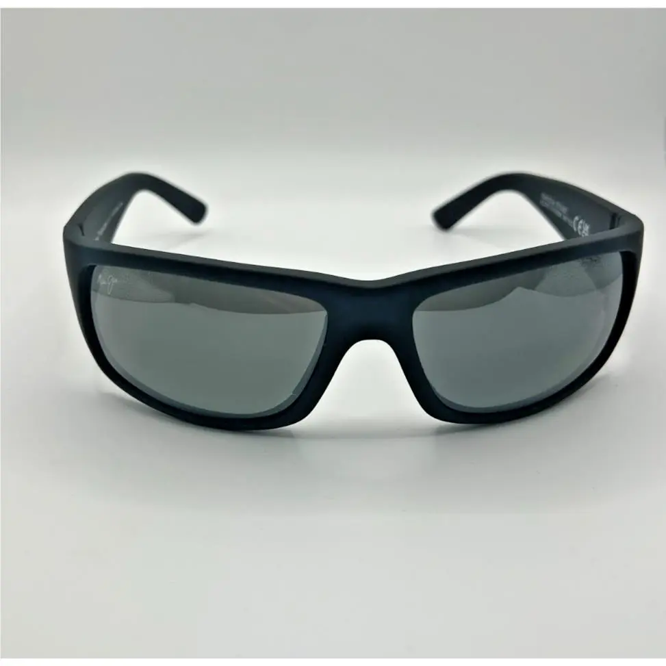Maui Jim World Cup Polarized Wrap Sunglasses 266-02MR - Frame: Black, Lens: Gray
