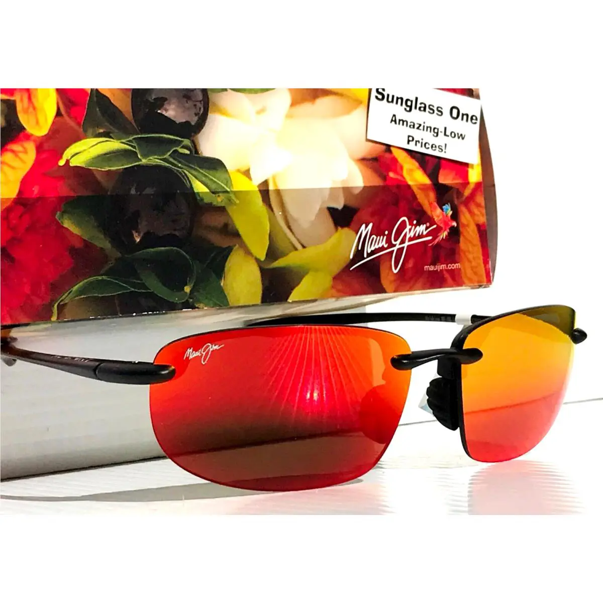 Maui Jim Ho`okipa Universal Fit Black / Hawaii Lava Polarized Lens RM407N-2M