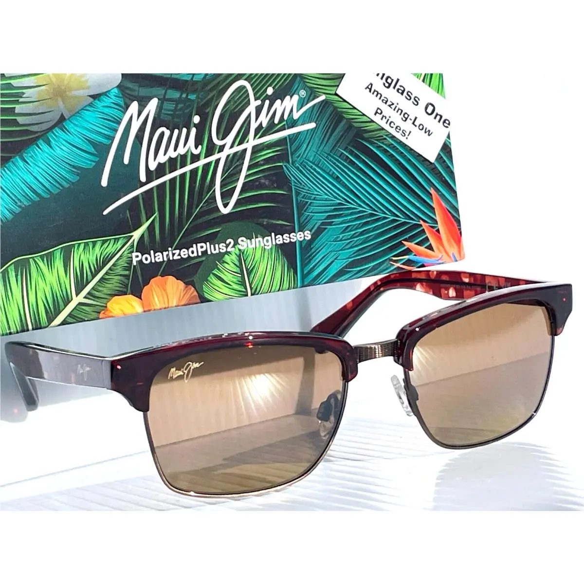 Kawika Tortoise Gold Polarized Hcl Bronze Lens Sunglass H257-16C by Maui Jim