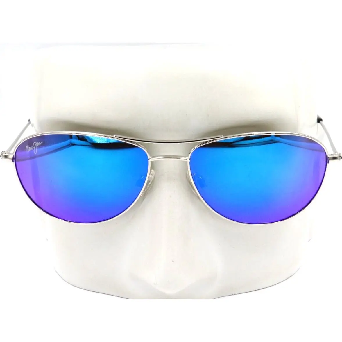 Maui Jim Baby Beach Silver Polarized Aviator Sunglasses B245-17