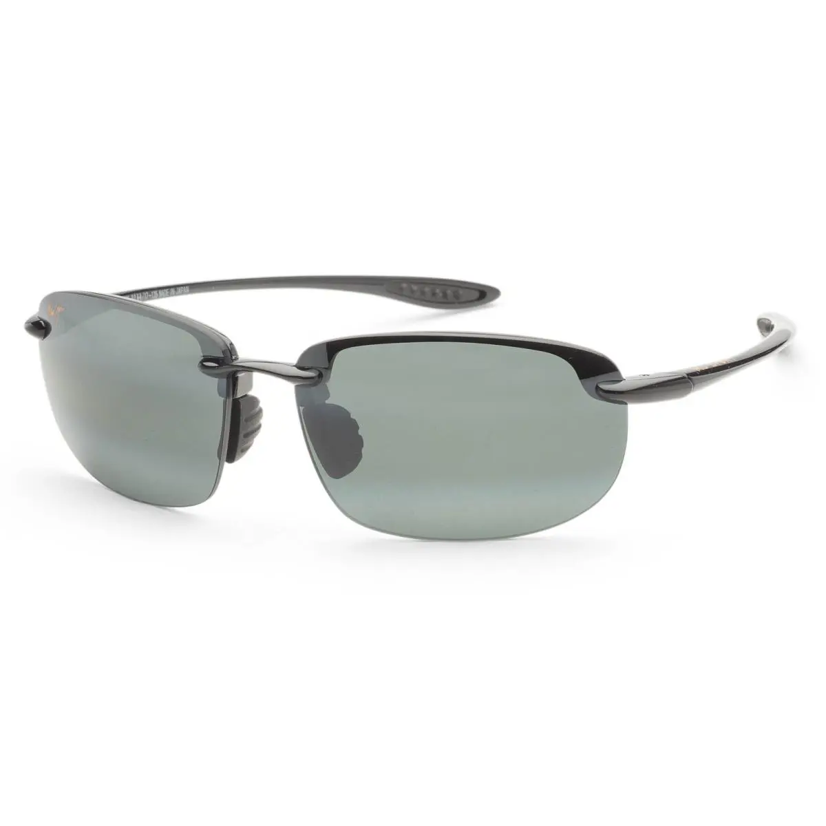 Maui Jim Men`s Hookipa 64mm Black Polarized Sunglasses MJ0407SA-001 - Frame: Black, Lens: Gray, Other Frame: Black
