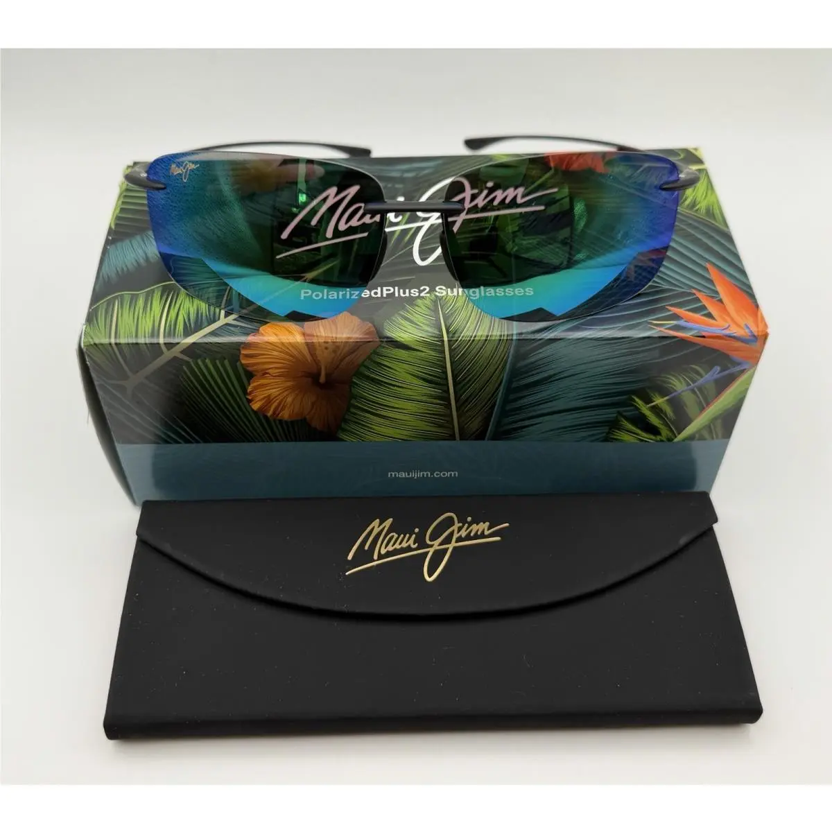 Maui Jim Hema GM443-2M Matte Black Frame / Maui Green Lens - Frame: Black, Lens: Green, Manufacturer: Matte Black