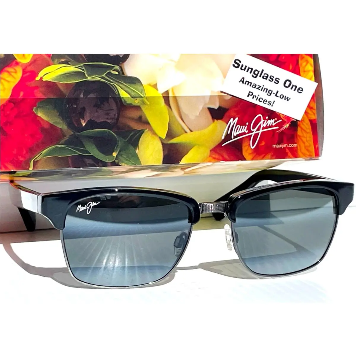 Maui Jim Kawika Glossy Black Polarized Neutral Grey Lens Sunglass 257-17C