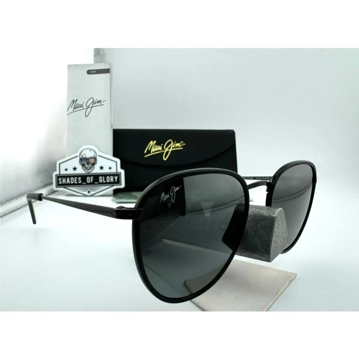 Maui Jim Noni MJ 854-02 Titanium Gunmetal Neutral Grey Polarized Sunglasses - Frame: Black, Lens: Neutral Grey Polarized