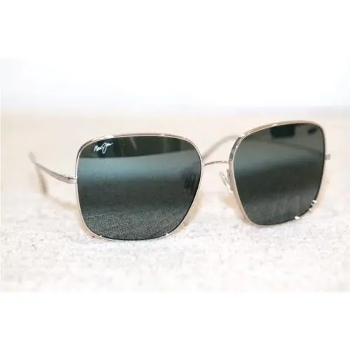 Sunglasses Triton 546N-17 Chrome Titanium Frame / Grey Polarized Lens by Maui Jim