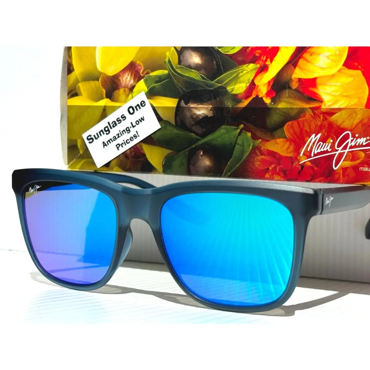 Maui Jim Pehu Matte Navy Polarized Hawaii Blue Lens Sunglass B602-03