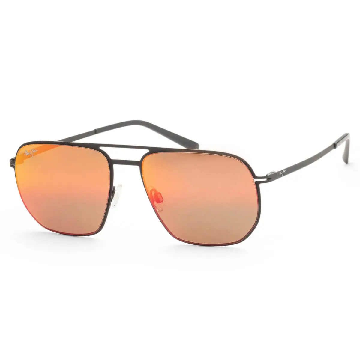 Maui Jim Men`s Sharks Cove 55mm Black Polarized Sunglasses MJ0605S-004 - Frame: Black, Lens: Red, Other Frame: Black