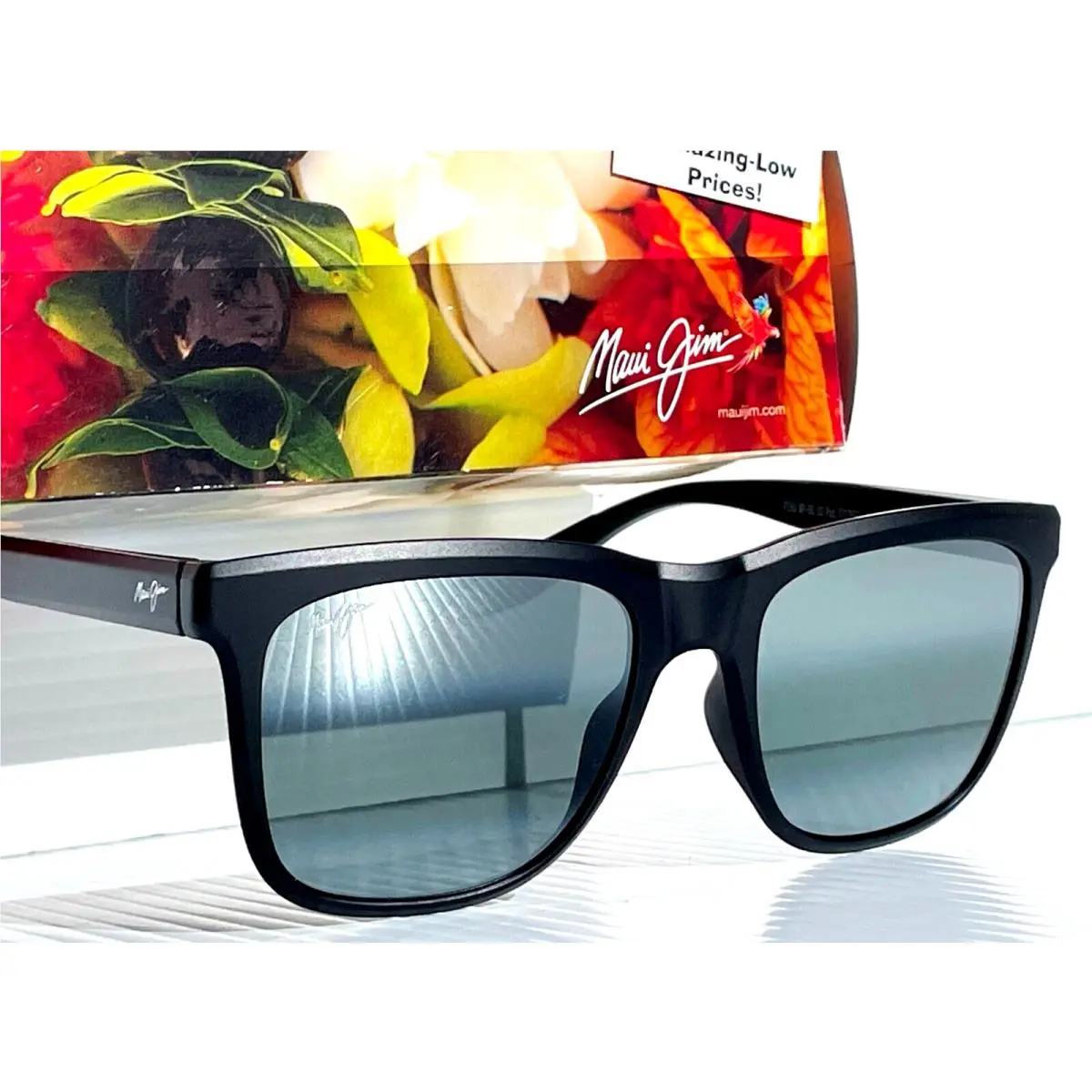 Maui Jim Pehu Matte Black Polarized Grey Lens Sunglass 602-02