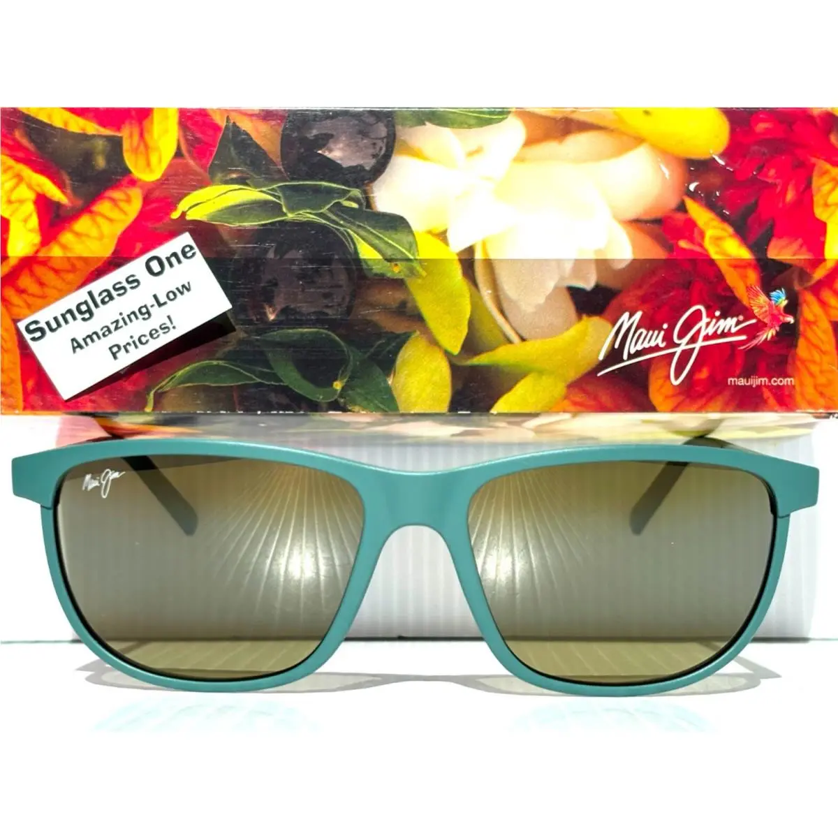 Maui Jim Lele Kawa Matt Military Green Polarized Maui HT Glass Sunglass HT811-15