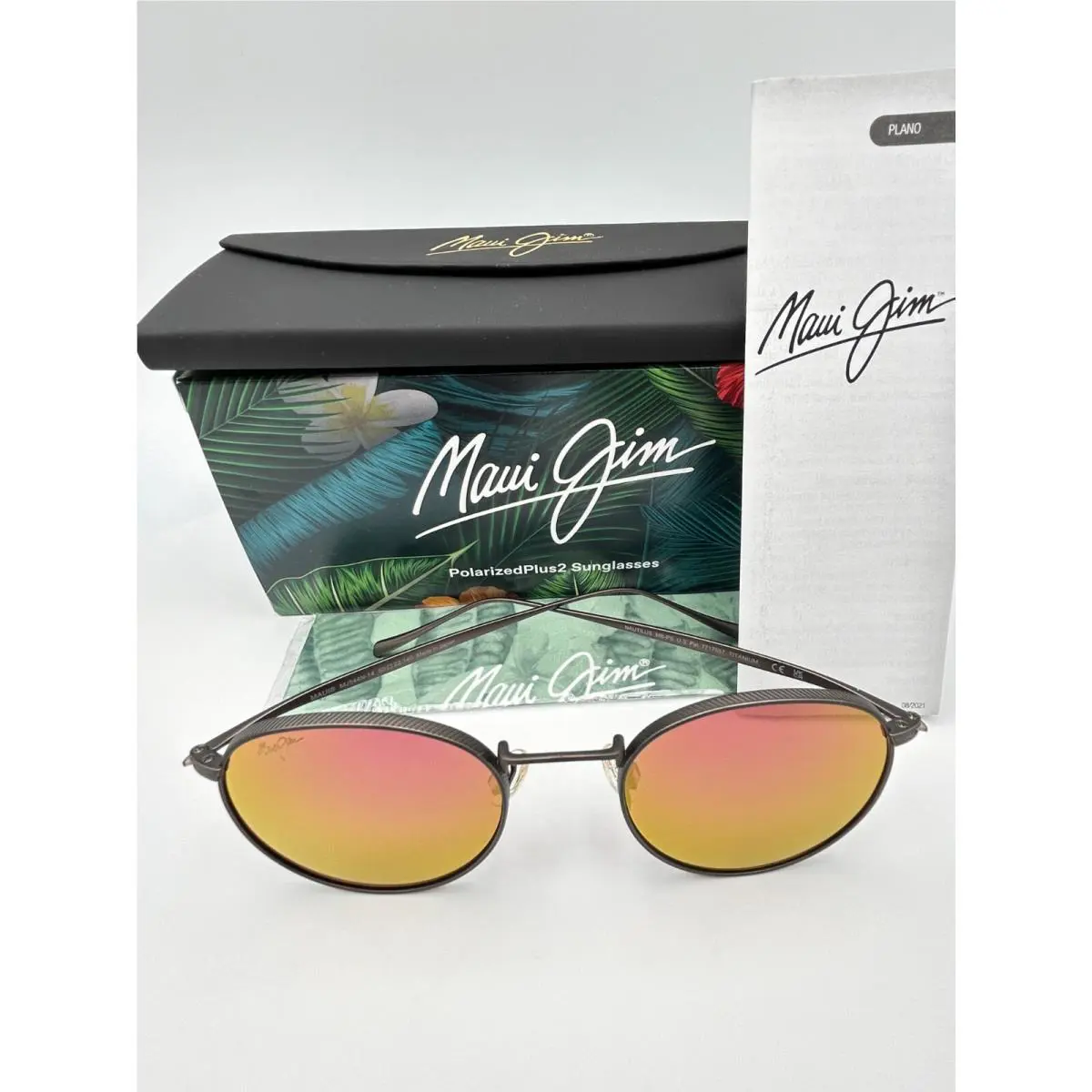 Maui Jim Polarized Sunglasses MJ 544N 14 Nautilus Slate Grey Maui Sunrise