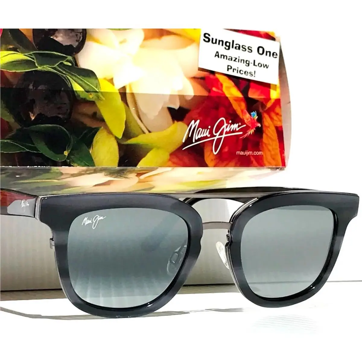 Maui Jim Relaxation Mode Grey Tortoise Polarized Grey Glass Sunglass 844-11T