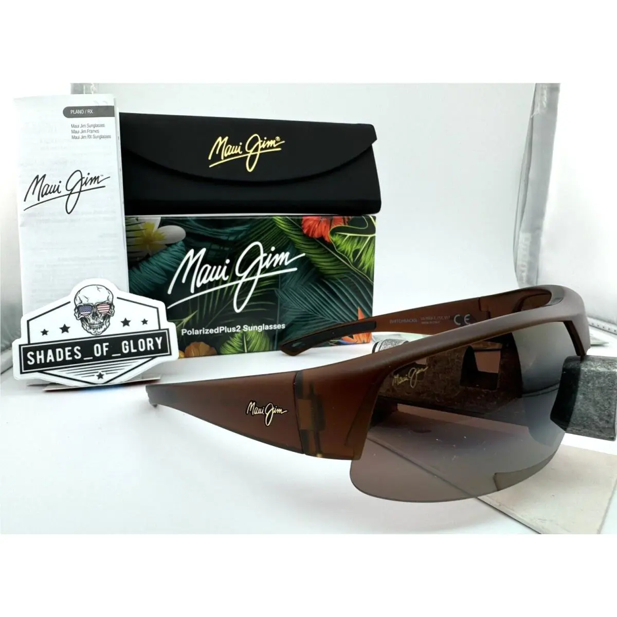 Maui Jim Switchbacks MJ 523-26M Matte Rootbeer Hcl Bronze Polarized Sunglasses